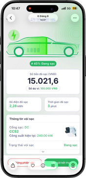 Chọn cổng sạc, cắm súng sạc và bắt đầu quá trình sạc.